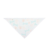 Bones and Paws Dog Bandana - White, Blue and Orange