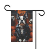 Halloween Boston Terrier Trick or Treat Garden & House Banner