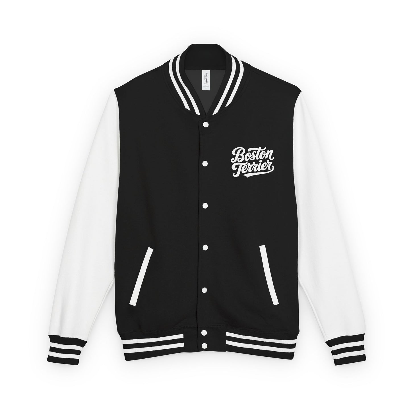 Boston Terrier Unisex Heavyweight Letterman Jacket - Stylish and Cozy