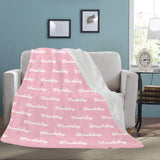 Custom Dog Name Ultra-Soft Micro Fleece Blanket .