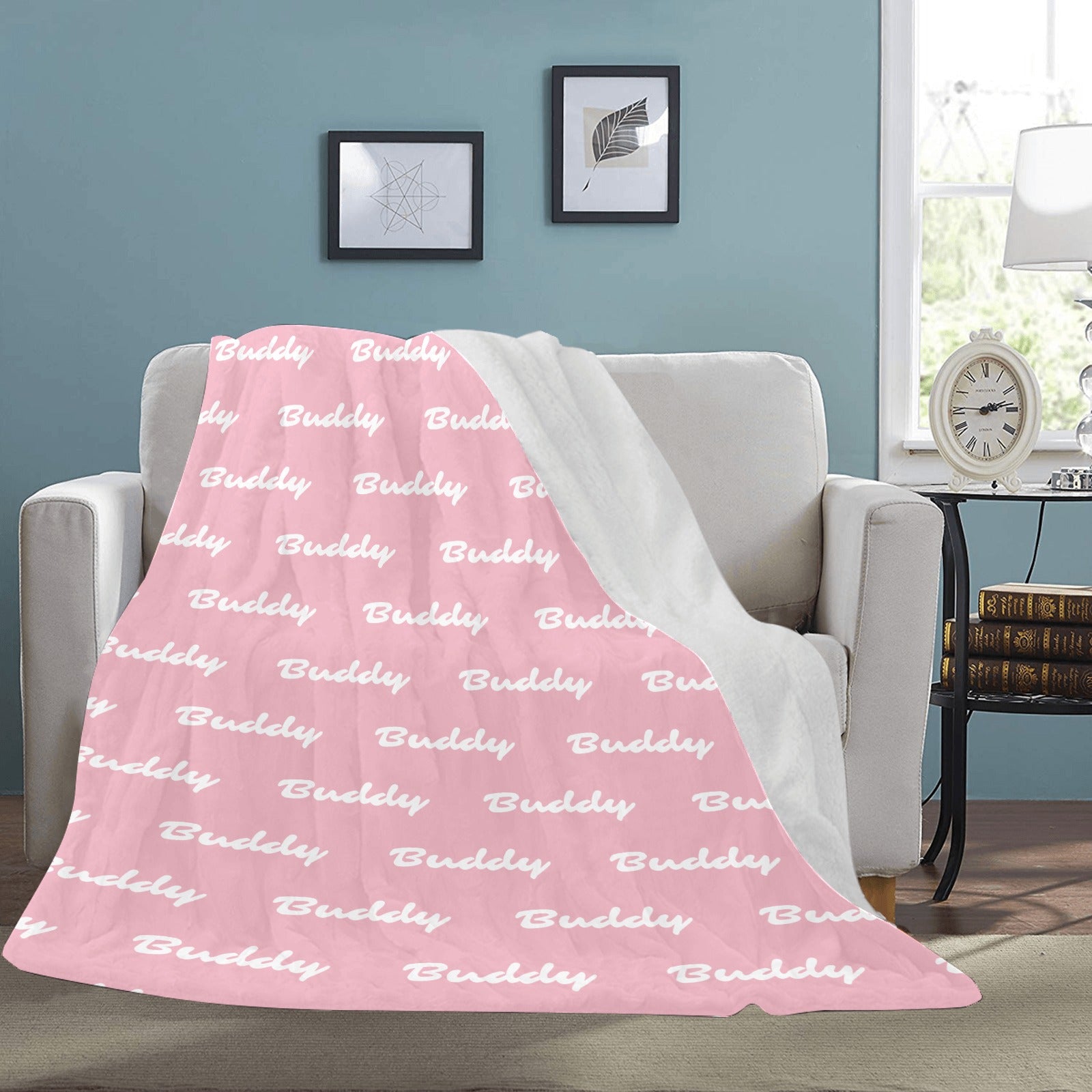 Custom Dog Name Ultra-Soft Micro Fleece Blanket .