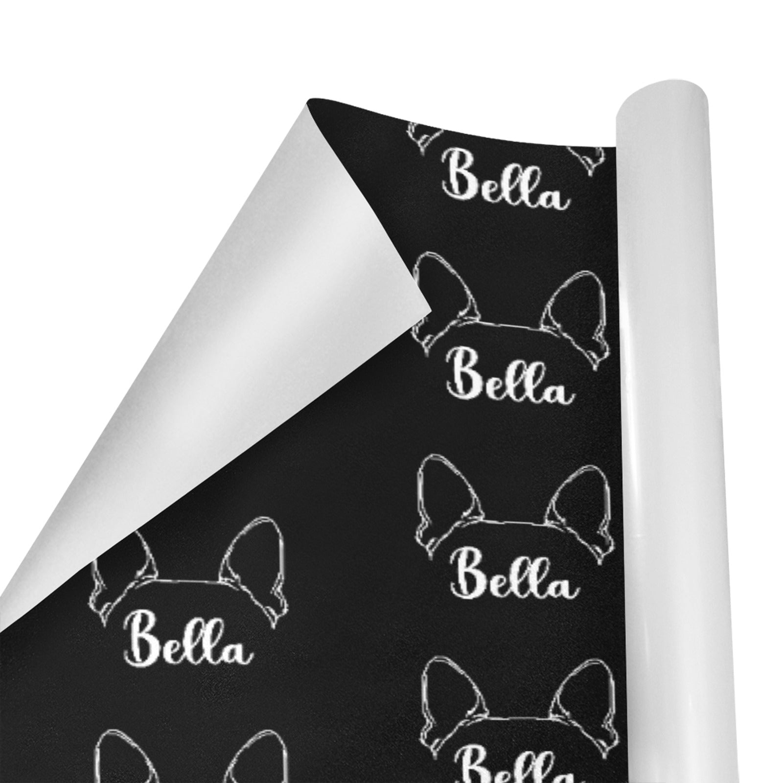 Personalized Gift Wrapping Paper 58"x 22.8" (1 Roll) - Ears With Your Dog's Name