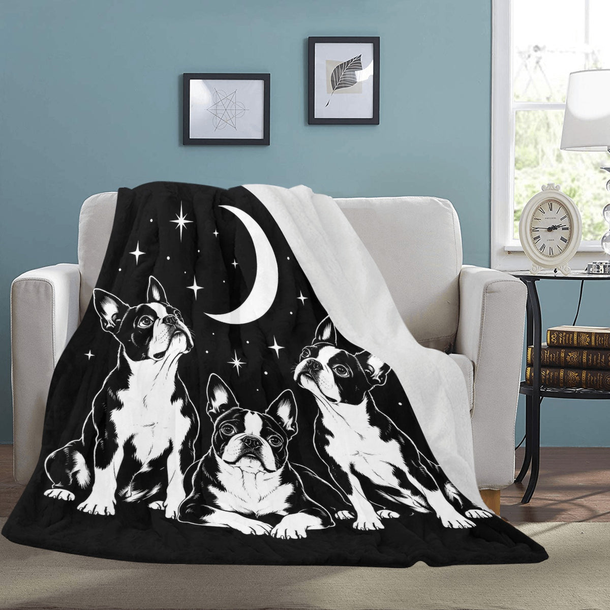 Midnight Boston Terrier Celestial Ultra-Soft Micro Fleece Blanket