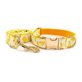Banana Dog Collar With Bow Tie And Leash
