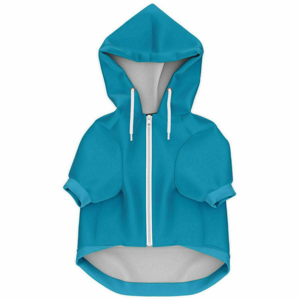 Dog Zip-Up Hoodie - Eat Fart Snore Repeat - Aqua