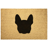 Bostie Face Silhouette Outdoor Mat