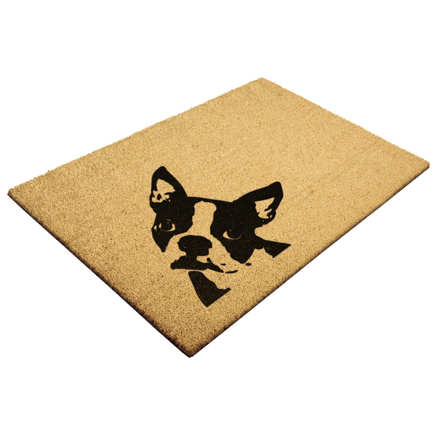 Boston Terrier Head Tilt Outdoor Mat