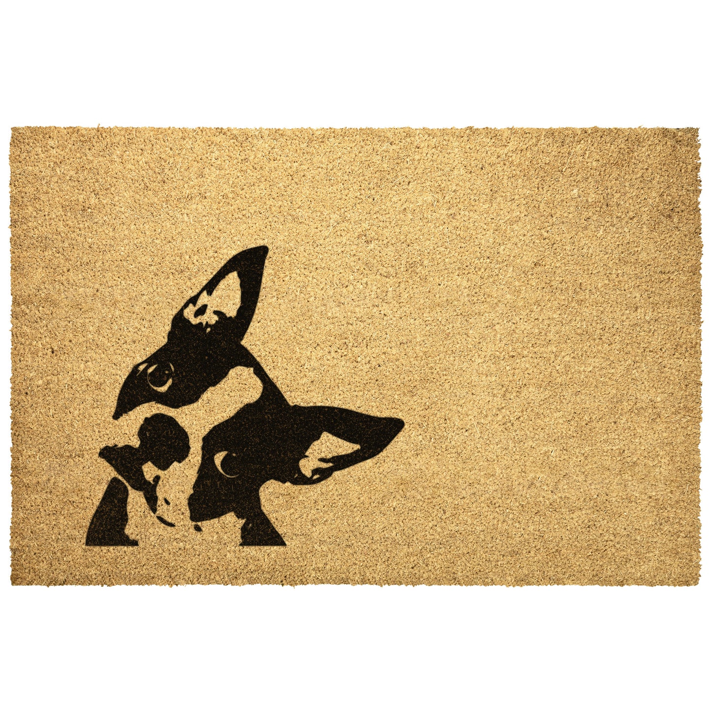 Boston Terrier Head Tilt Outdoor Mat