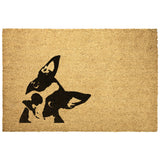Boston Terrier Head Tilt Outdoor Mat