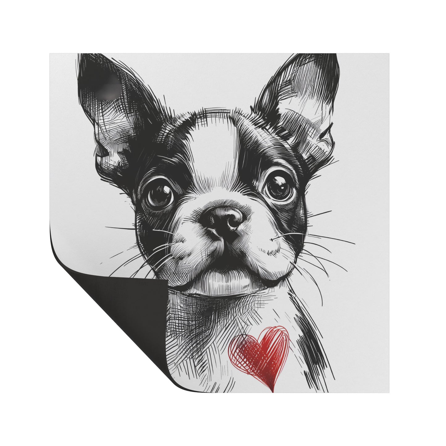 Boston Terrier Heart Magnet