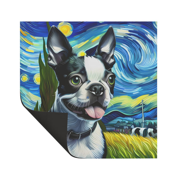Boston Terrier Starry Night Magnet