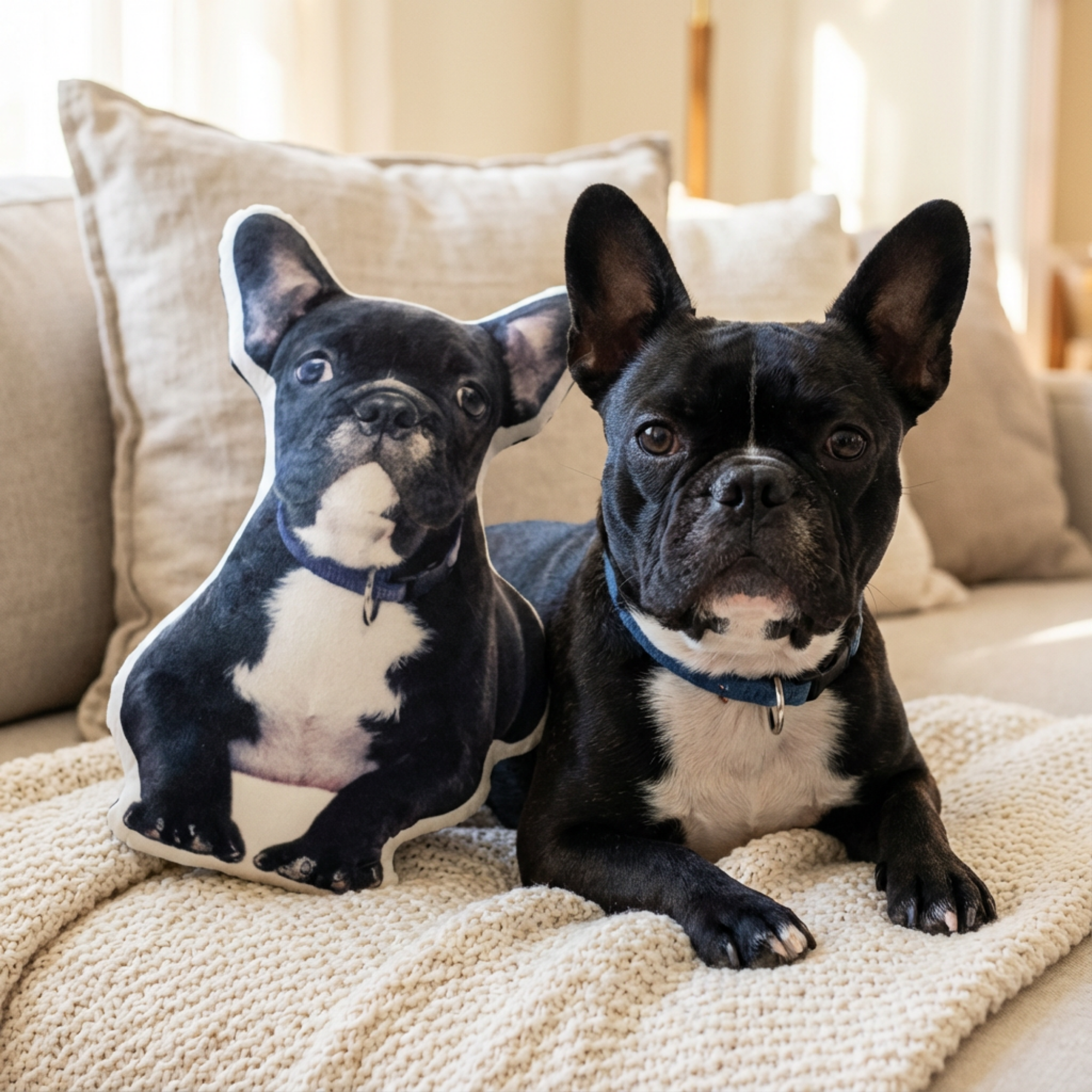 Custom Dog Shaped Pillow .