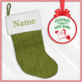 Custom Embroidered Dog Name Christmas Stocking