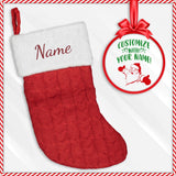Custom Embroidered Dog Name Christmas Stocking