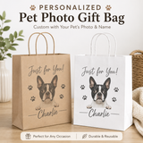 Personalized Dog Photo Gift Bag | Custom Pet Photo Keepsake Gift Bag | Reusable Gift Bag | Dog Lover Gift