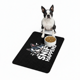 Sniff Happens Dog Food Mat — Funny Dog Feeding Mat (12x18)