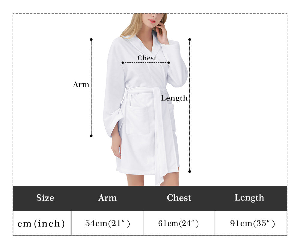 Bostie Faces Womens Short Bathrobe