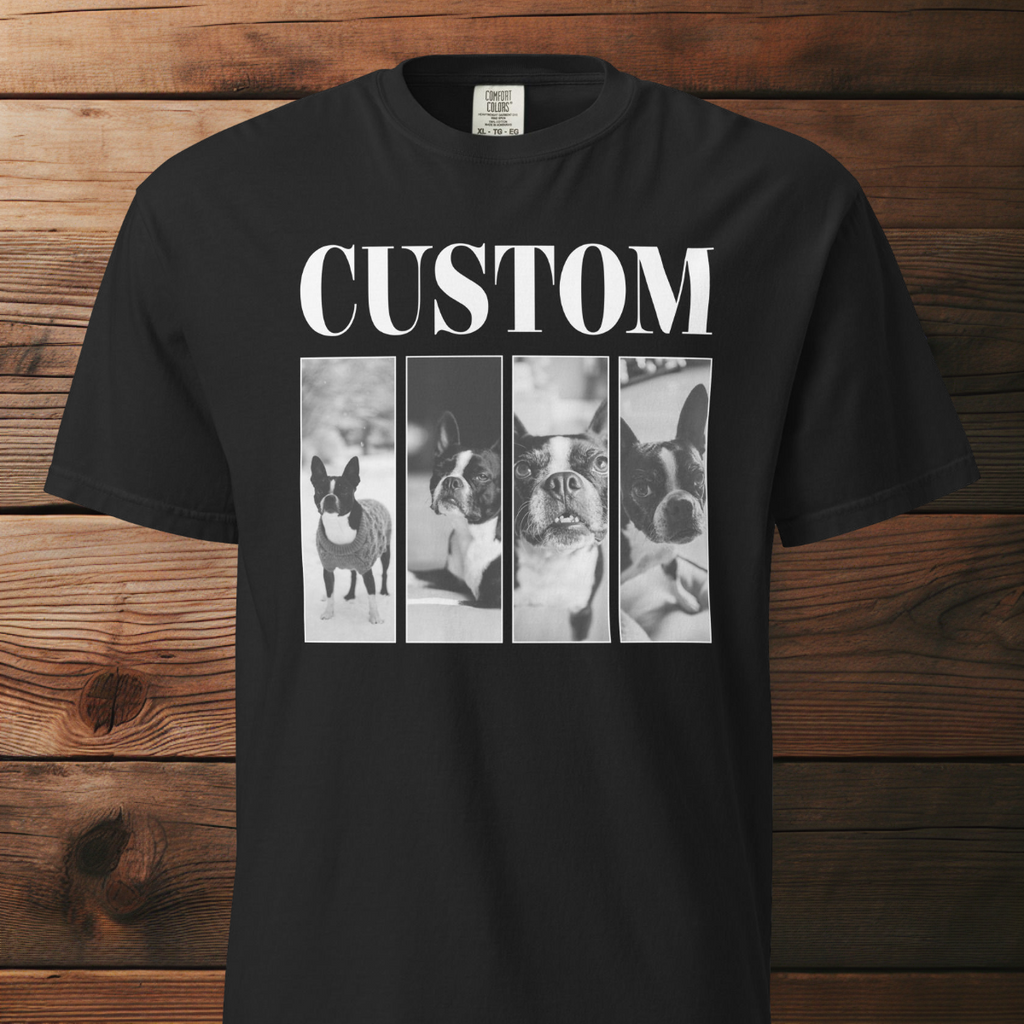 Custom Vintage Pet Photos Comfort Colors T-Shirt