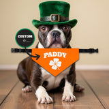 Custom St Patrick's Day Dog Bandana Collar .