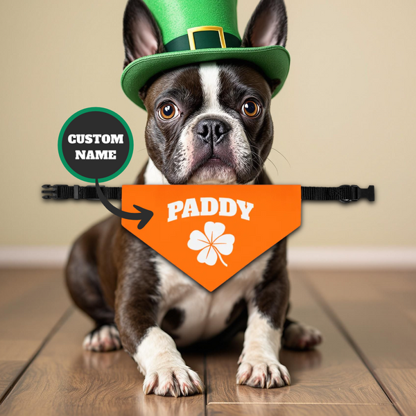 Custom St Patrick's Day Dog Bandana Collar
