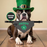 Custom St Patrick's Day Dog Bandana Collar .
