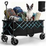 Foldable Wagon - Extra-long Heavy-duty Multi-functional Cart With Wheels