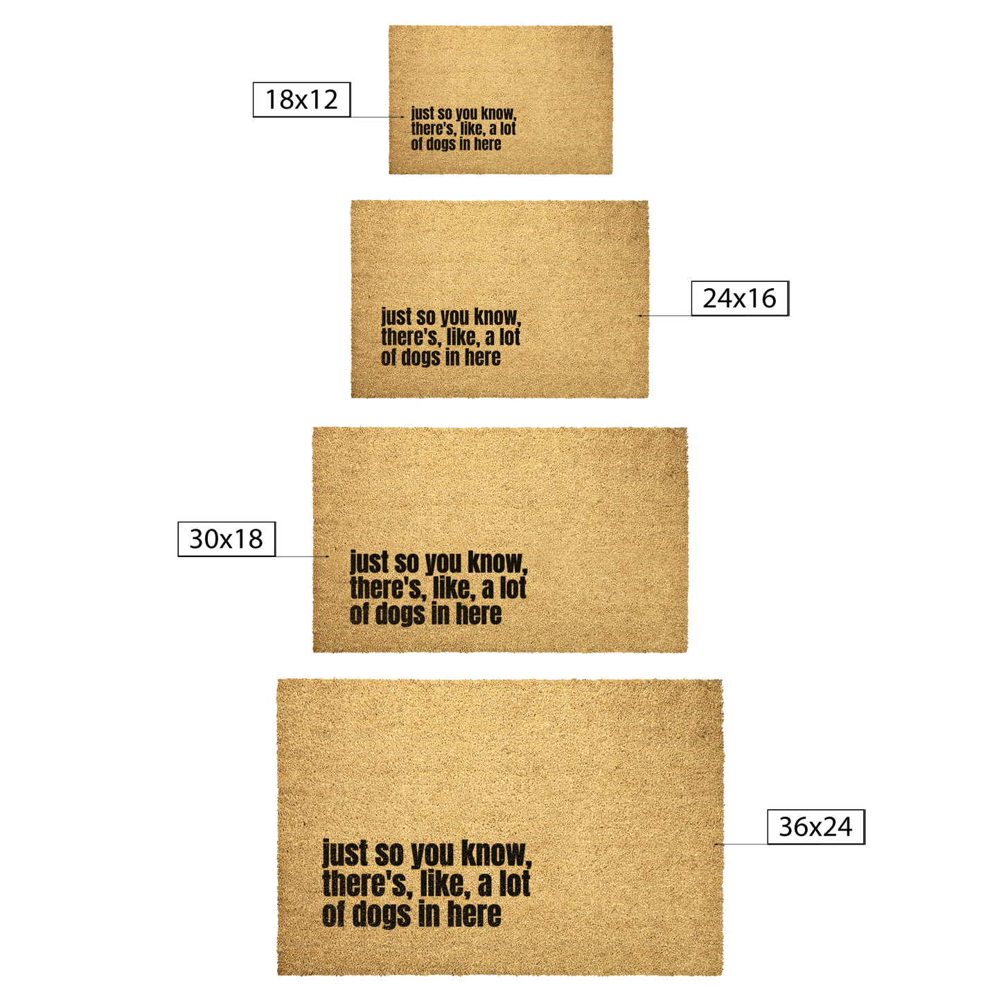 Funny Dog Doormat - Just So You Know, There's, Like, A Lot Of Dogs In Here .