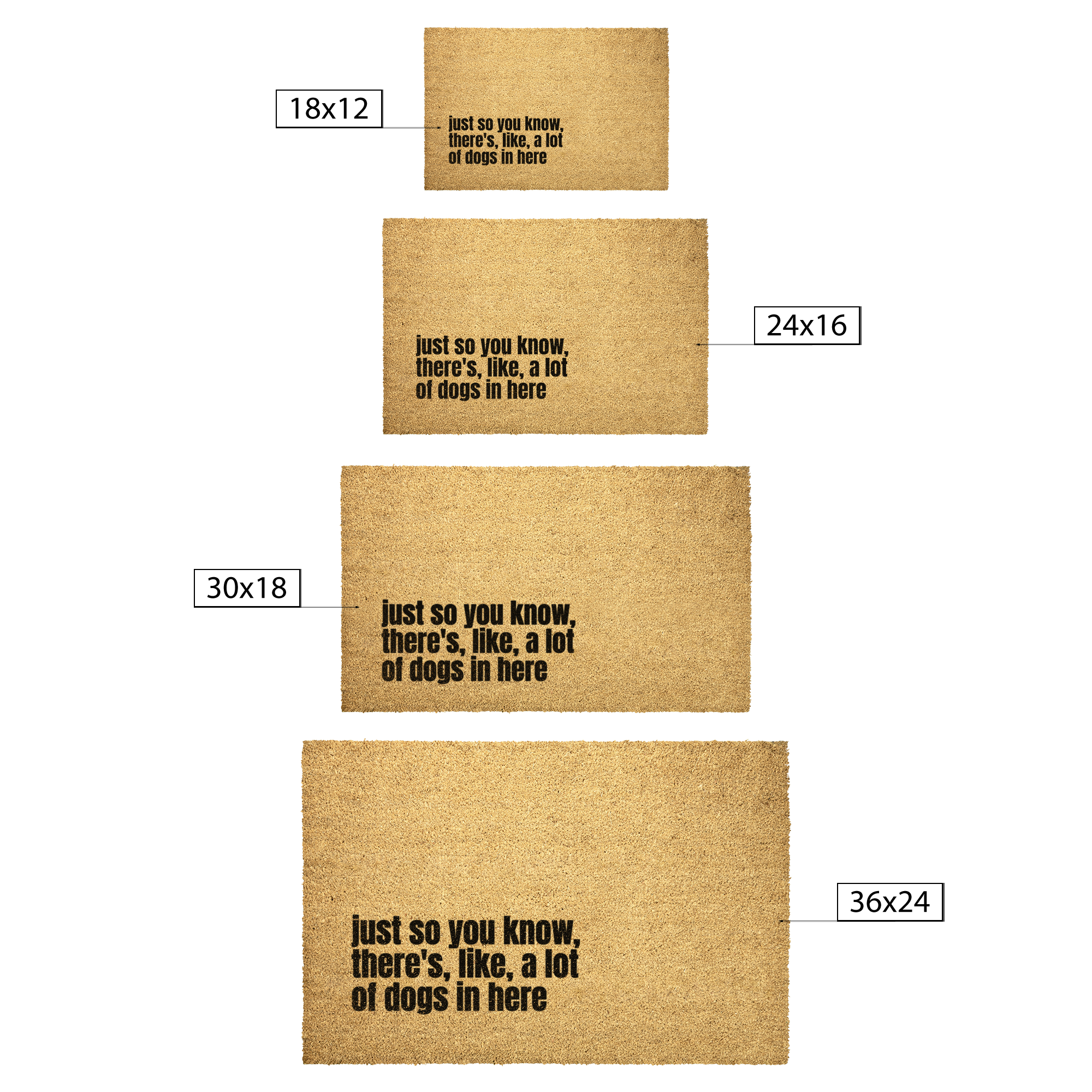 Funny Dog Doormat - Just So You Know, There's, Like, A Lot Of Dogs In Here .