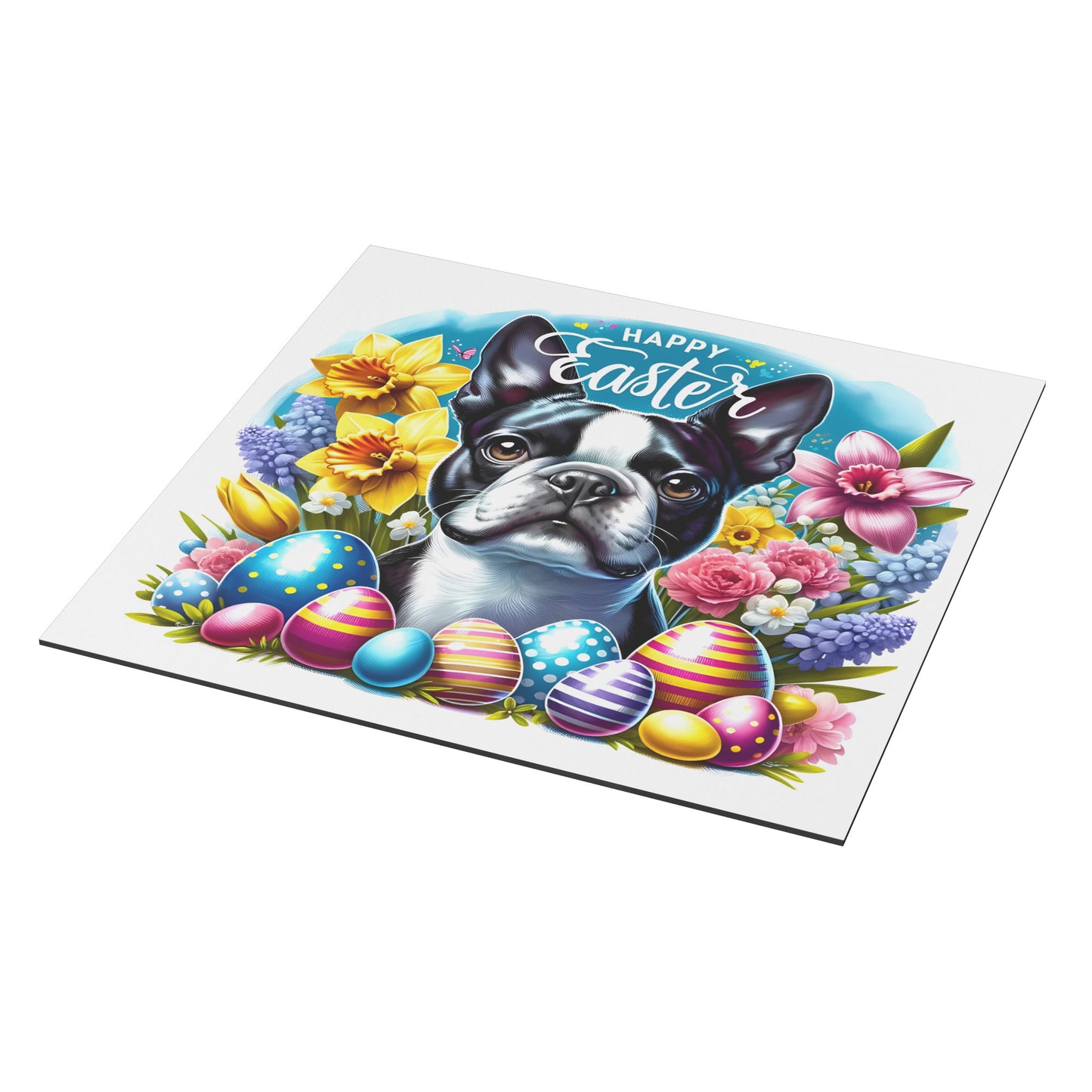 Happy Easter Boston Terrier Dog Magnet