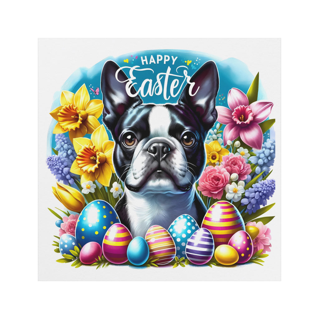 Happy Easter Boston Terrier Dog Magnet