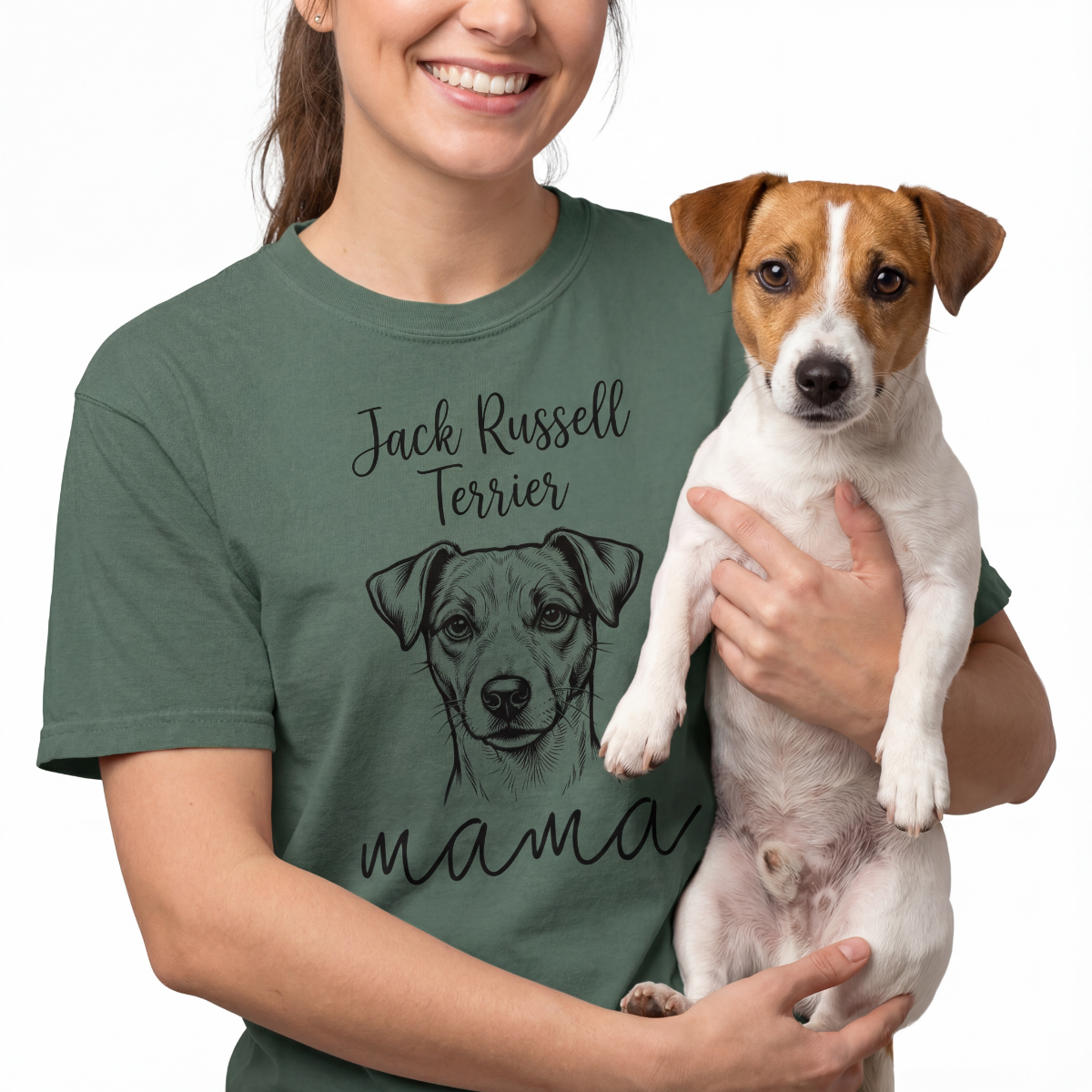 Jack Russell Terrier Mama Mode Garment-dyed Heavyweight T-Shirt .