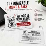 Personalized Dog Emergency Wallet Card | Custom Pet Medical Information Card