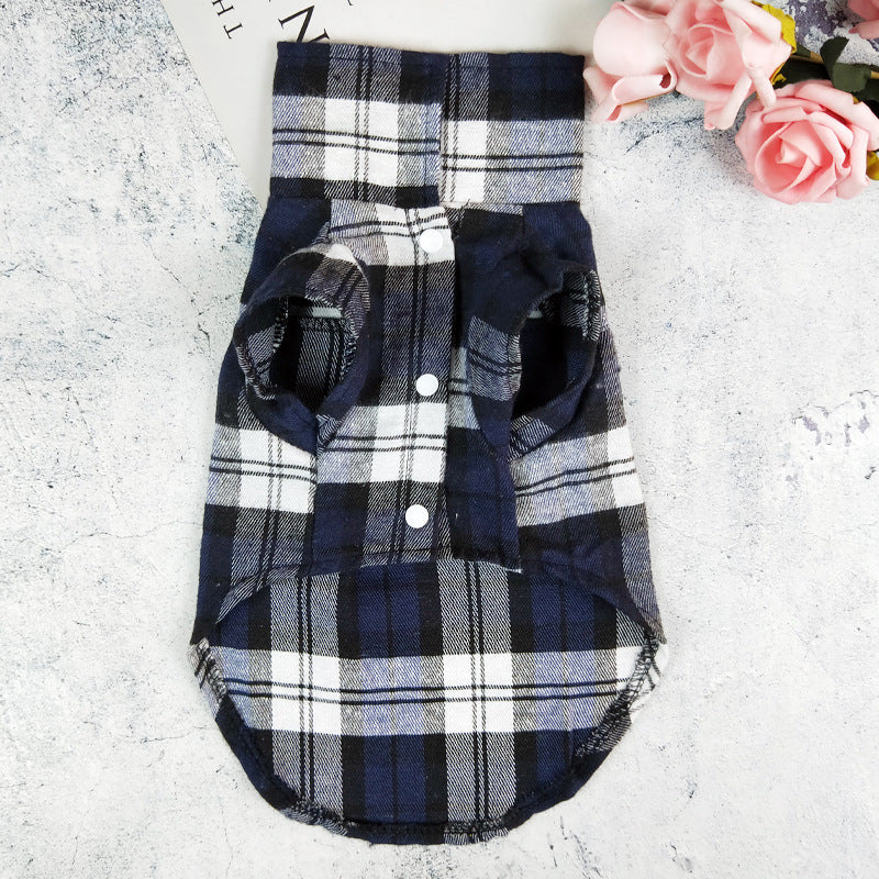 Casual Dog Plaid Shirt