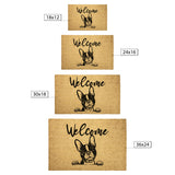Peeking Boston Terrier Dog Welcome Outdoor Mat