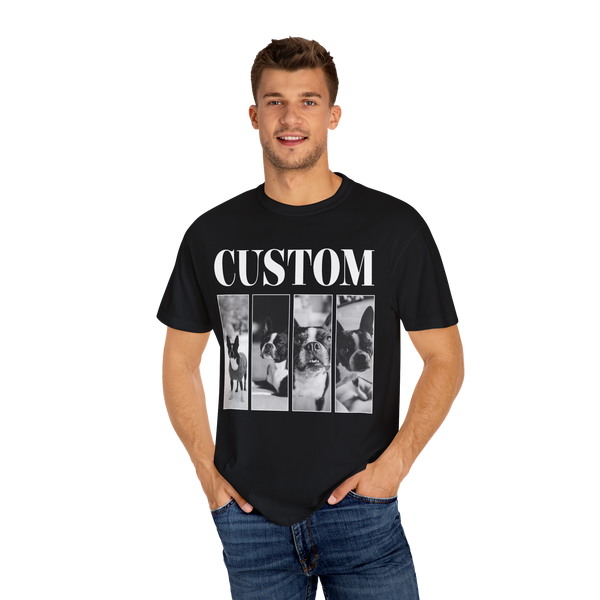 Custom Vintage Pet Photos Comfort Colors T-Shirt