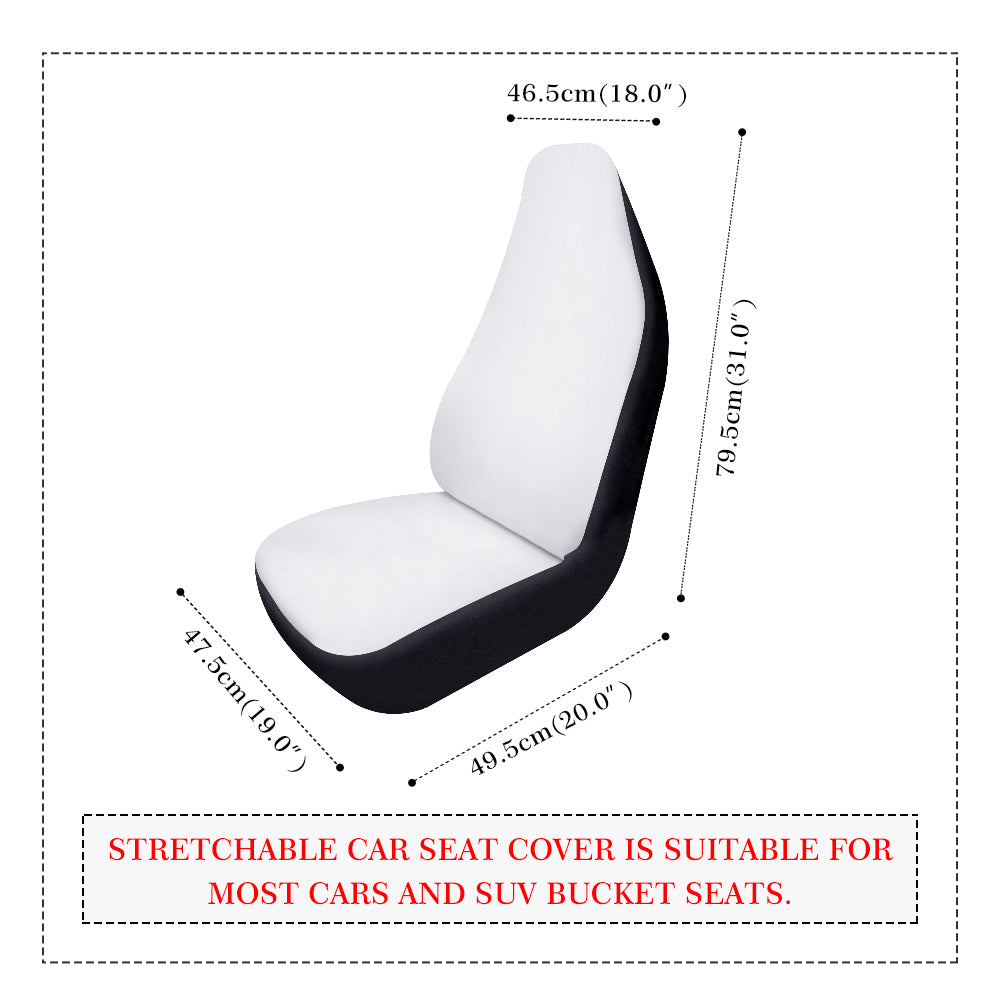 Line Drawn Boston Terrier Dog Black Front Car Seat Covers (Set of 2)