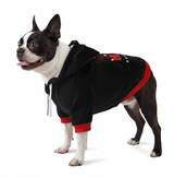 Retro Merry Christmas Dog Zip-Up Hoodie .