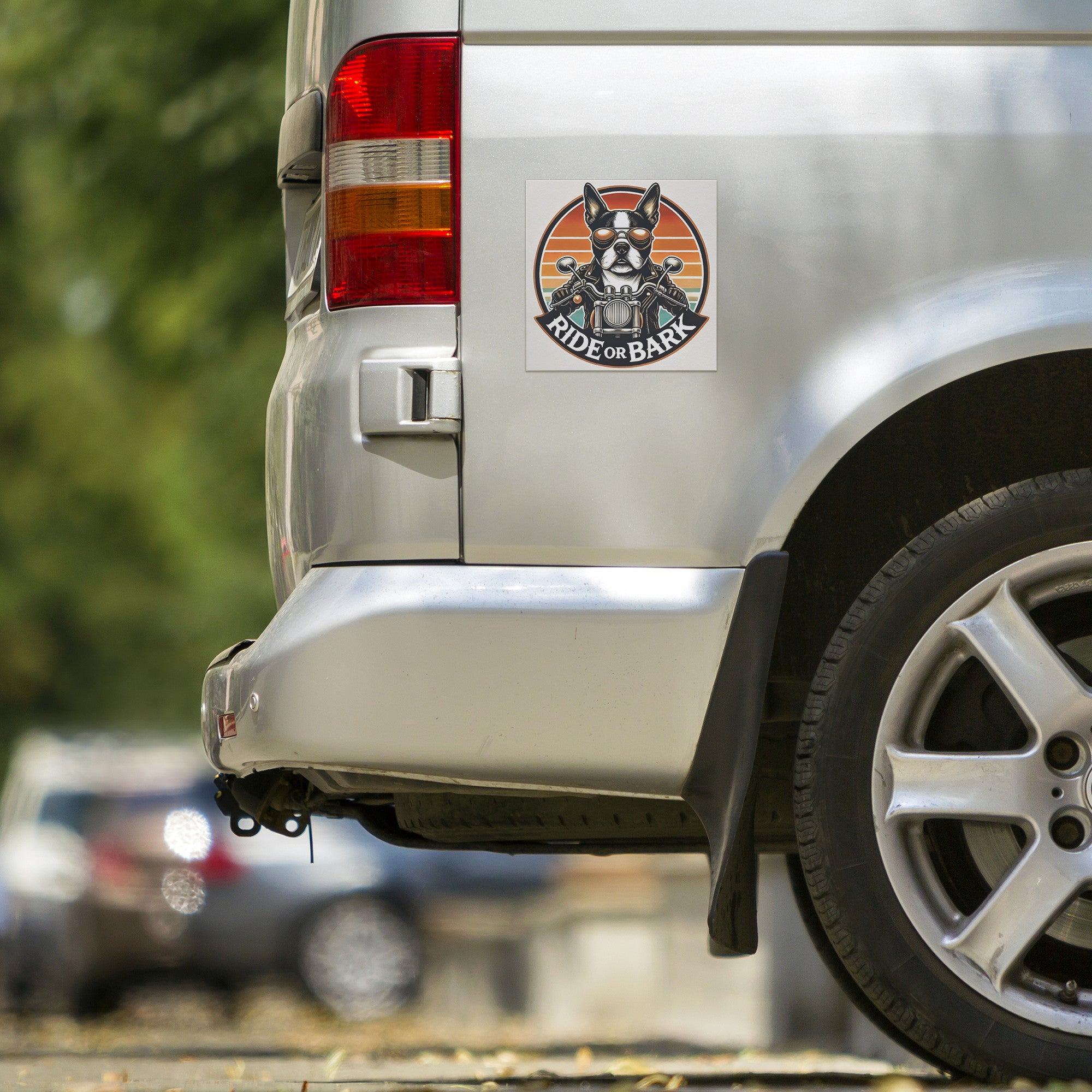 Ride or Bark Boston Terrier Magnet