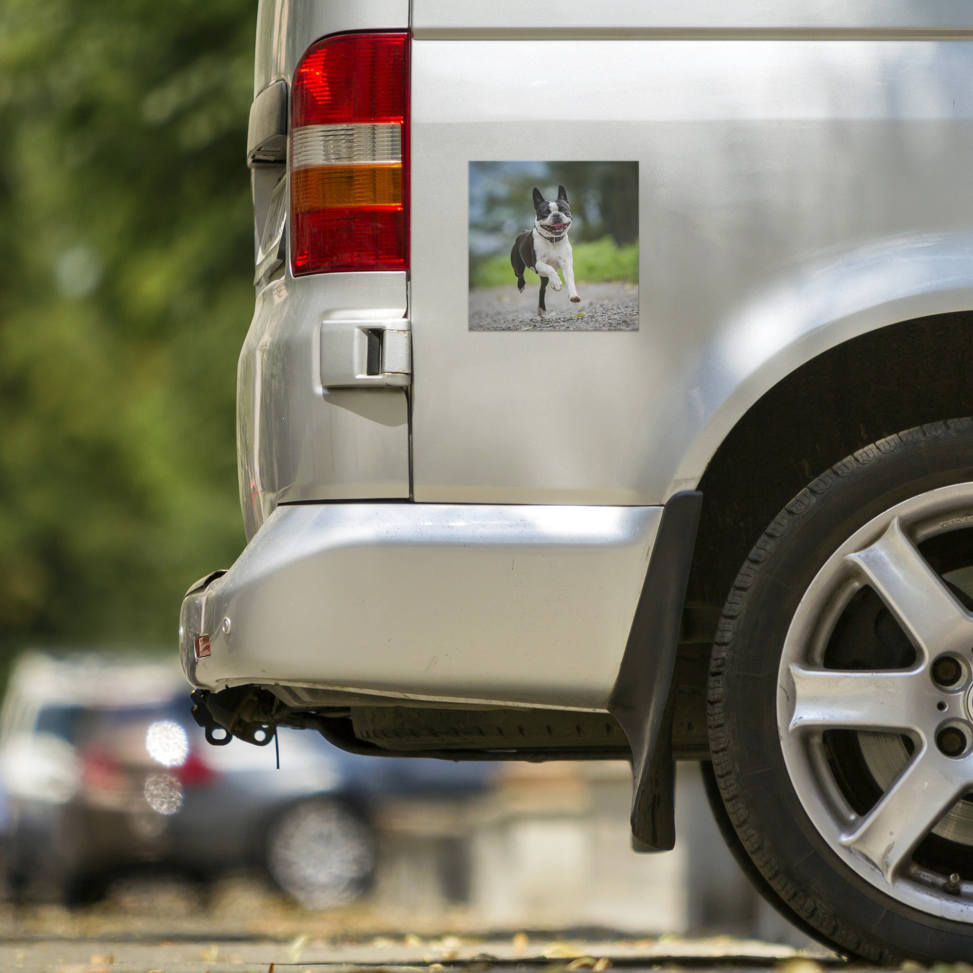 Smiling Boston Terrier Running Magnet