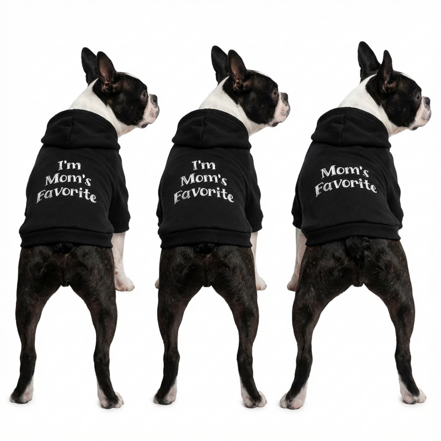 Who's Mom's Favorite 100% Cotton Dog Fleece Hoodies .