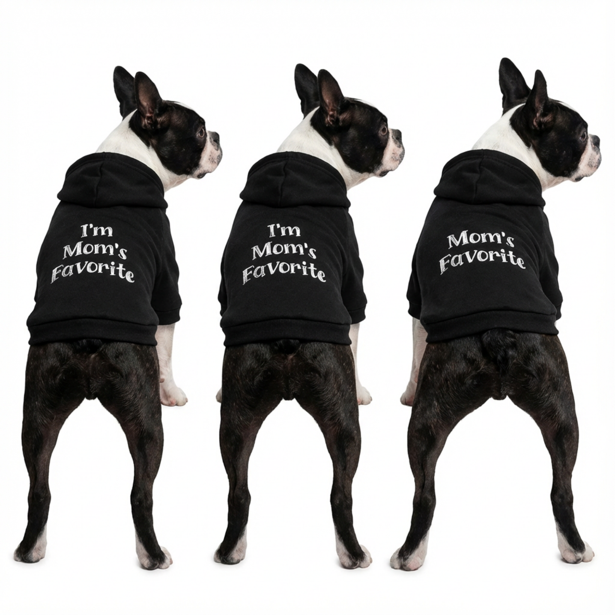 Who's Mom's Favorite 100% Cotton Dog Fleece Hoodies .