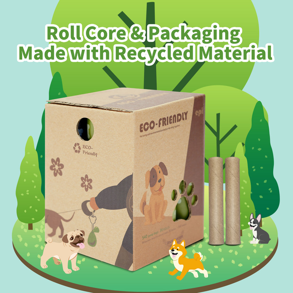 Eco-Friendly Dog Poop Garbage Bags Rolls Lavender Scented 540 Bags