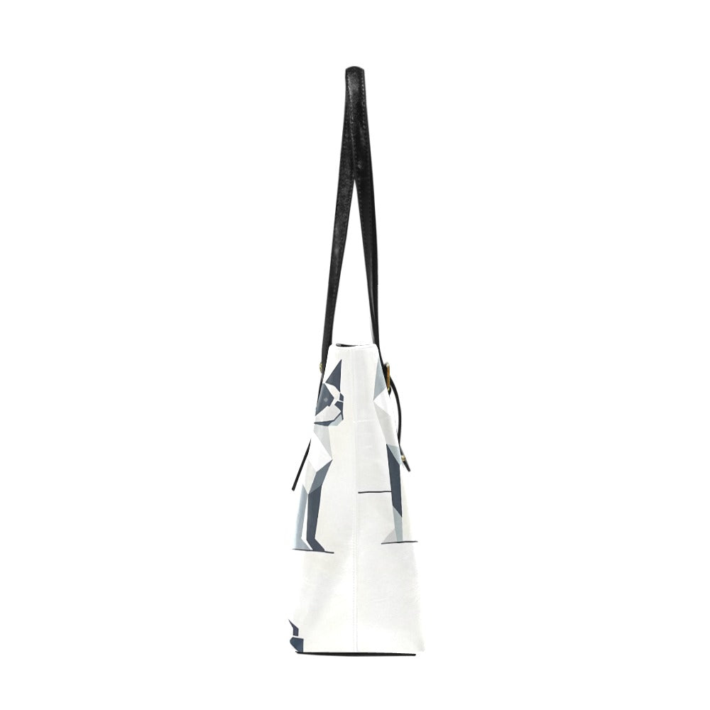 Geometric Terrier Elegance - Euramerican Tote Bag (Model1656) (Large)