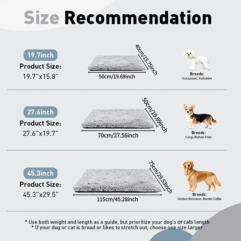 Self-Heating Dog Bed – Ultra Soft Washable Warming Mat with Non-Slip Base (No Electricity Needed) .