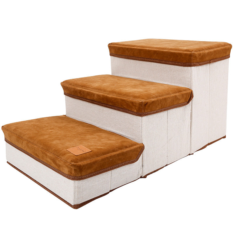 Foldable Pet Dog Stairs With Storage