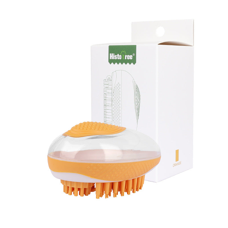 Dog Bath Brush 2-in-1 Pet SPA Massage Comb Soft Silicone Pets Shower Hair Grooming Comb Dog Cleaning Tool