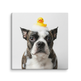 Custom Dog Bathroom Portrait from Your Dog's Photo Canvas .