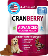 Dog UTI Treatment Cranberry Supplement Bladder Control Urinary Tract Infection Incontinence Pill Bladder Stones UTI Medicine Treats 70 Soft Chews For Kidney Support With Fish Oil