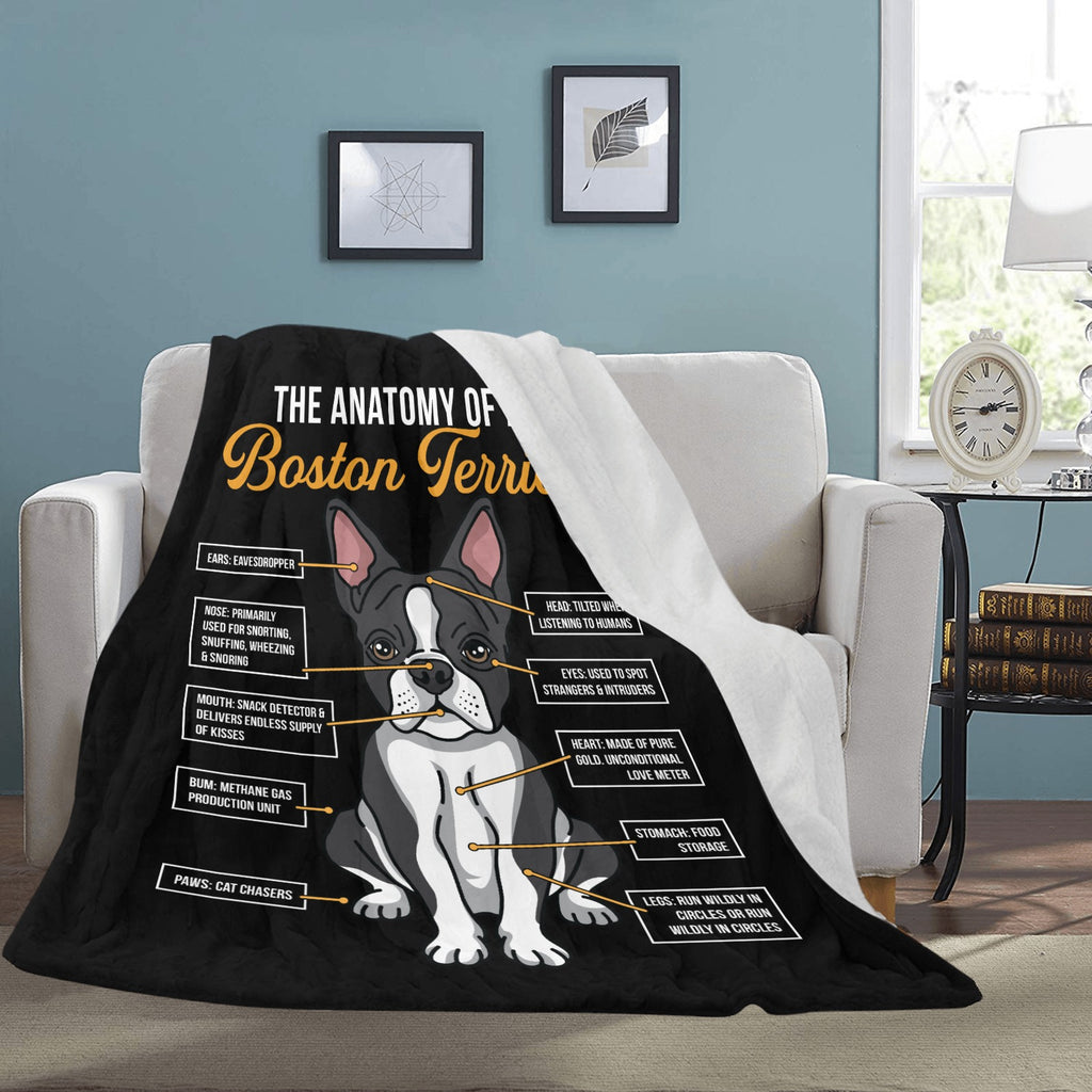 The Anatomy Of A Boston Terrier Ultra-Soft Micro Fleece Blanket