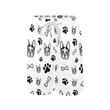 Boston Terrier Paws and Bones Boys' Casual Beach Shorts